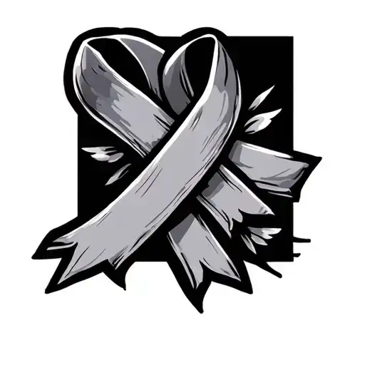 Domestic Violence ribbon tattoo design idea