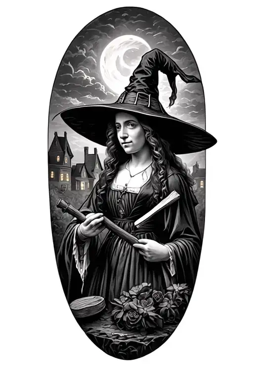 Salem, Massachusetts witch trials 1692 tattoo design idea