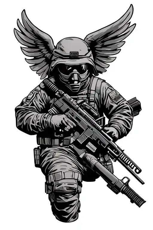 special forces soldier tattoo design idea