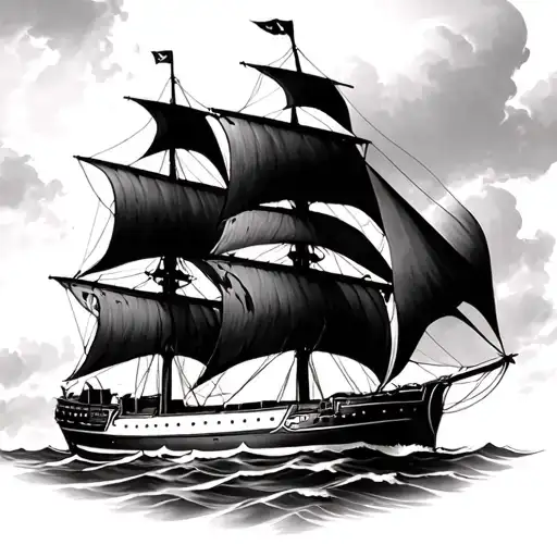 Clipper Ship tattoo design idea