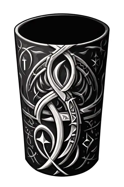 Nordic runes, viking symbols of life death, wisdome tattoo design idea
