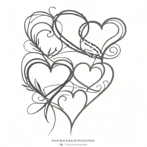 F, K, S, A, / J, T, G in one heart tattoo design idea