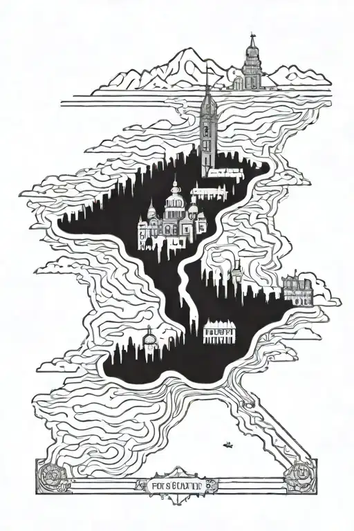 A view of Sofia flowing into a view of Vienna flowing into a view of Washington, DC. tattoo design idea