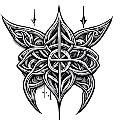 Celtic nots ring finger tattoo design idea