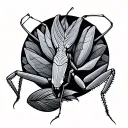 Praying Mantis tattoo design idea