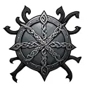 celtic knight shield tattoo design idea