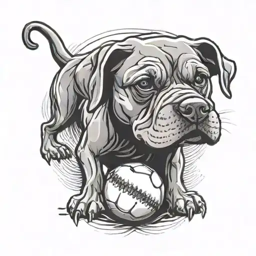 dogs football america of cali tattoo design idea