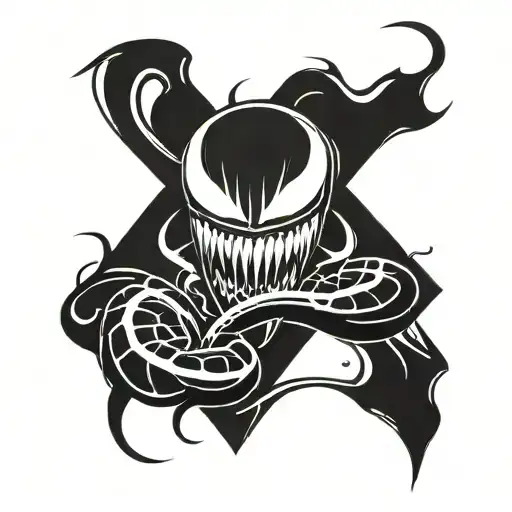 Venom Symbol From Spiderman tattoo design idea