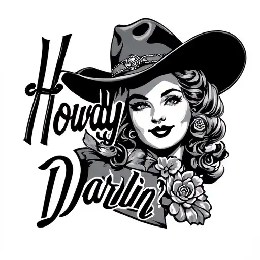 Howdy Darlin' tattoo design idea