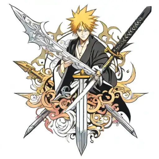 bleach sword tattoo design idea