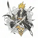 bleach sword tattoo design idea