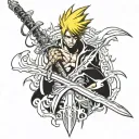 bleach sword tattoo design idea