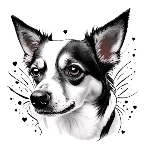 memory to my dog, feminine, abstract tattoo tattoo design idea