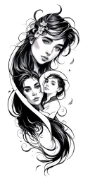 Strength resiliance mental health family tattoo design idea