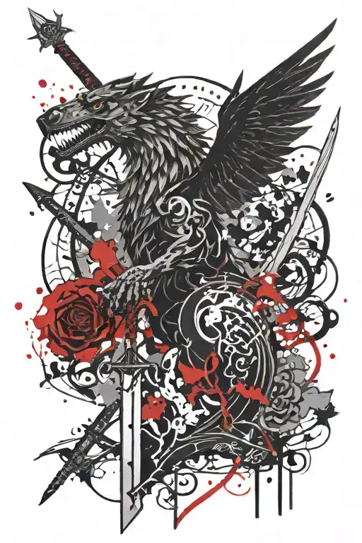 long claw sword game of thrones  tattoo design idea