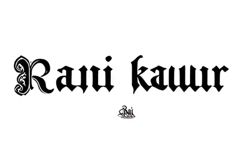"Rani kaur 👑" tattoo design idea