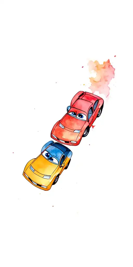 Disney Cars with Lilo and Stitch tattoo design idea