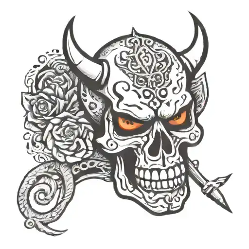 Xanax bar with devil tattoo design idea