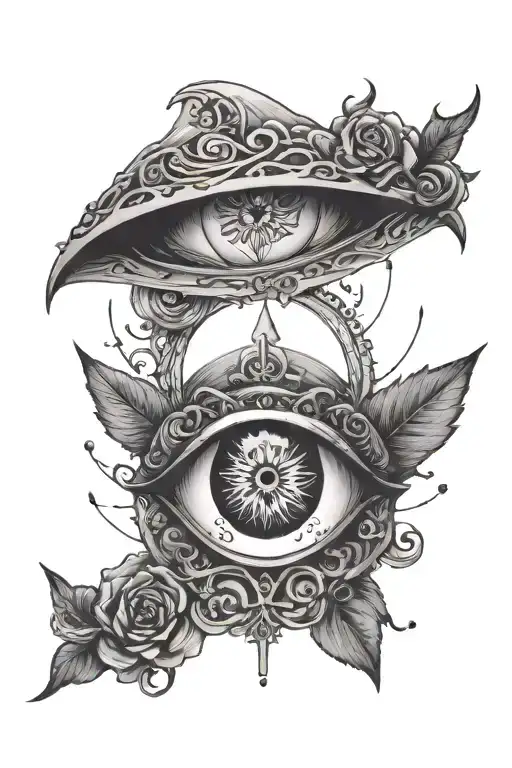 atheist third eye tattoo design idea