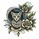 thread between grandmother, mother, daughter tattoo design idea