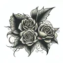 thread between grandmother, mother, daughter tattoo design idea