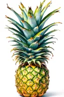 hidden upside down pineapple tattoo design idea