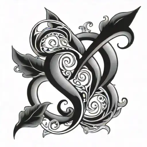 infinite love tattoo design idea