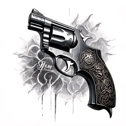 stephen king's dark tower revolver ka tet tattoo design idea
