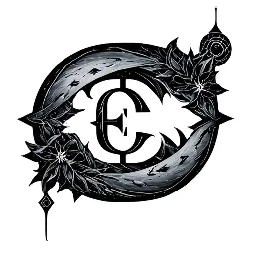 sigma empath with the E as the sigma symbol  tattoo design idea