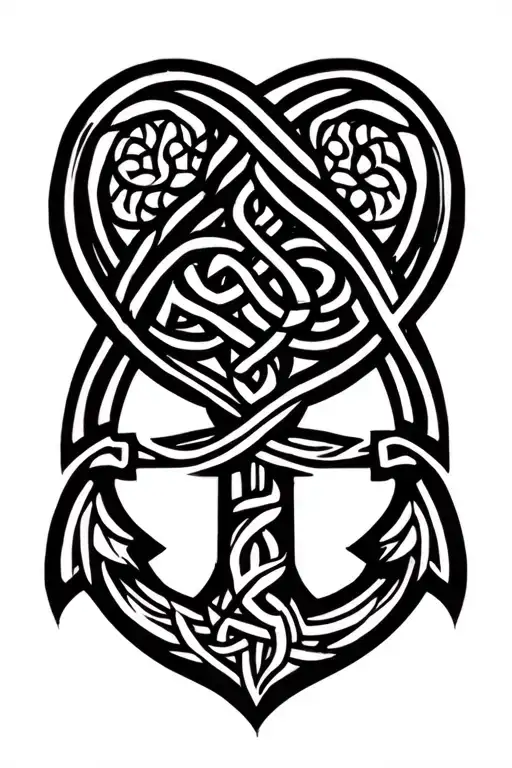 Celtic knot, family, anchor, love tattoo design, add tree of life tattoo design idea