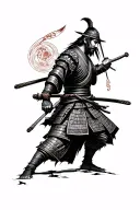 samurai representing 7 virtues of bushido code tattoo design idea