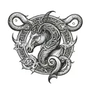 Capricorn symbol tattoo design idea