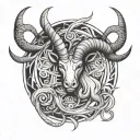 Capricorn symbol tattoo design idea