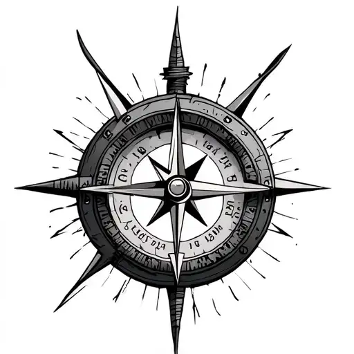Hunting Compass tattoo design idea