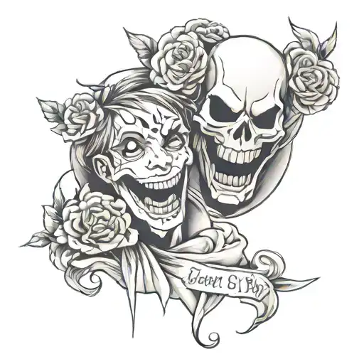 laugh now cry later tattoo tattoo design idea