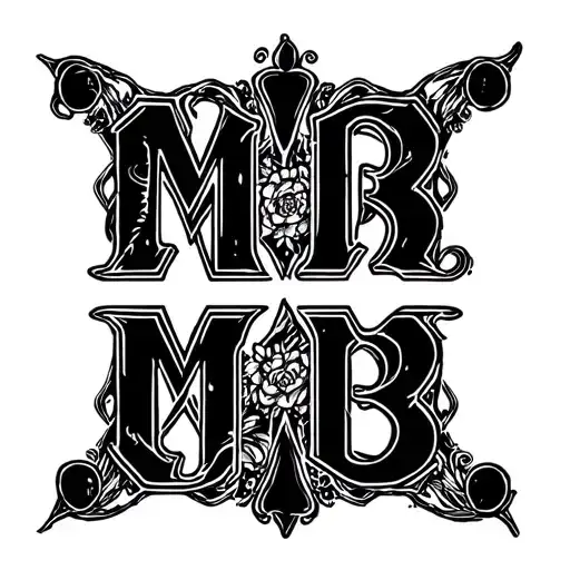 "M.O.B." stamp tattoo design idea