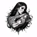 On Triceps tattoo design idea