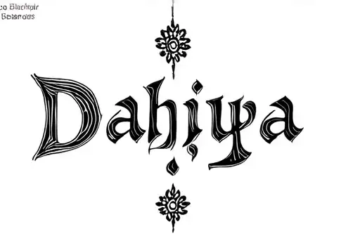 "Dahiya" tattoo design idea