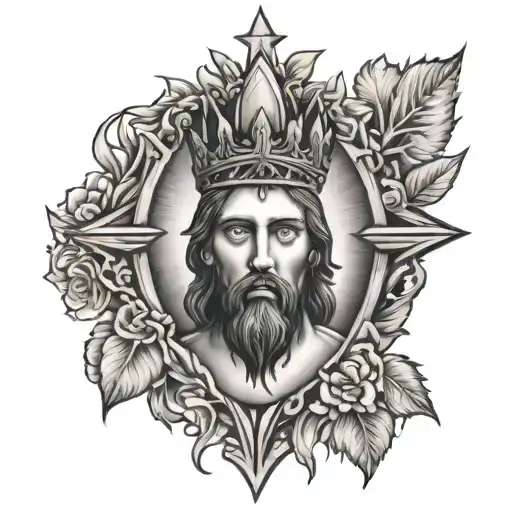 sacred heart of jesus  tattoo design idea