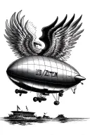 Led Zeppelin Blimp tattoo design idea