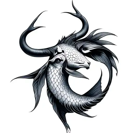 Pisces Taurus tattoo design idea