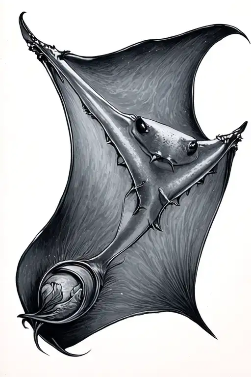 amour inc manta ray tattoo design idea