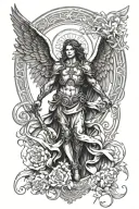 arch angel Michael archangel badass tattoo design idea