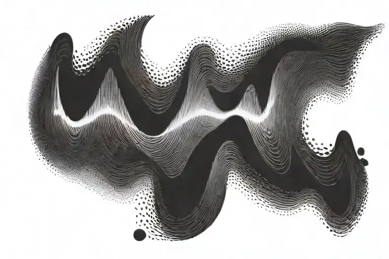 An abstract representation of sound waves in the form of a tattoo tattoo design idea