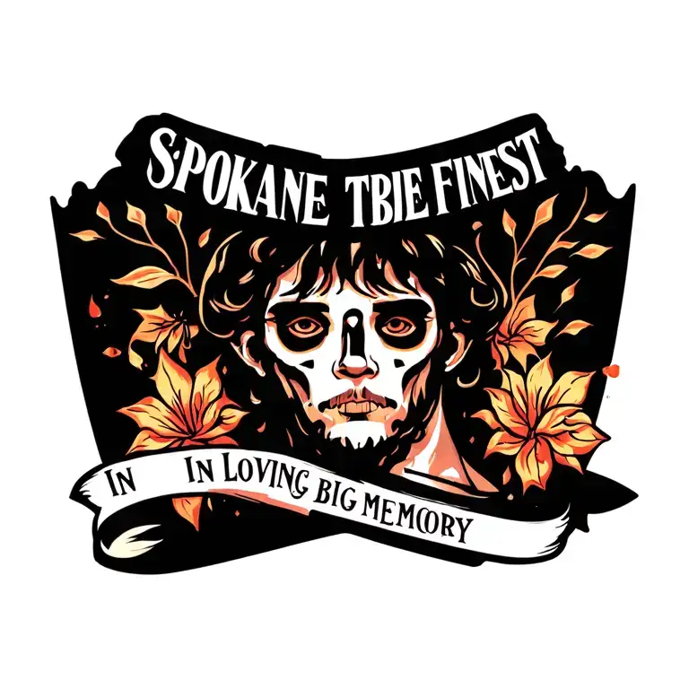 "Spokane Tribes Finest " In Loving Memory Tattoos representing big brother  tattoo design idea