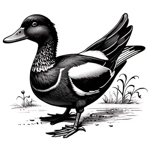 Duck Lucas Mafioso tattoo design idea