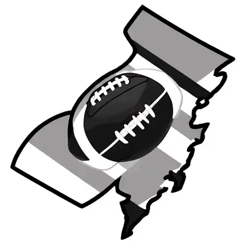 New Jersey Outline with football pattern tattoo design idea