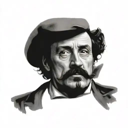 John Wilkes booth surrounded tattoo design idea