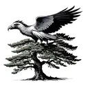 griffin - cypress tree tattoo design idea