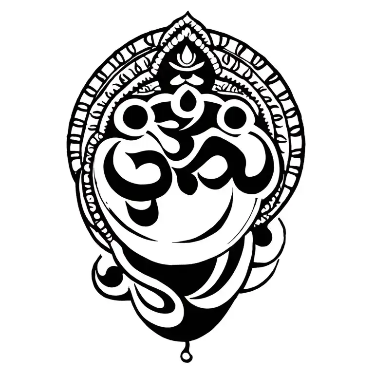 symbal of om namah shivaya tattoo design idea